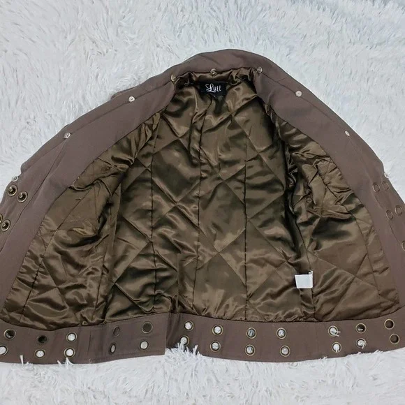 Anthropologi Luii brown rivet blazer jacket sz med - Picture 4 of 9